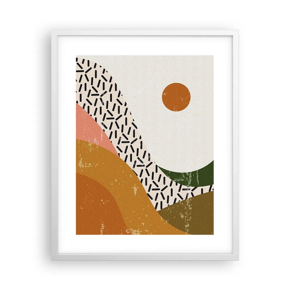 Plakát v bílém rámu - Sluneční abstrakce - 40x50 cm