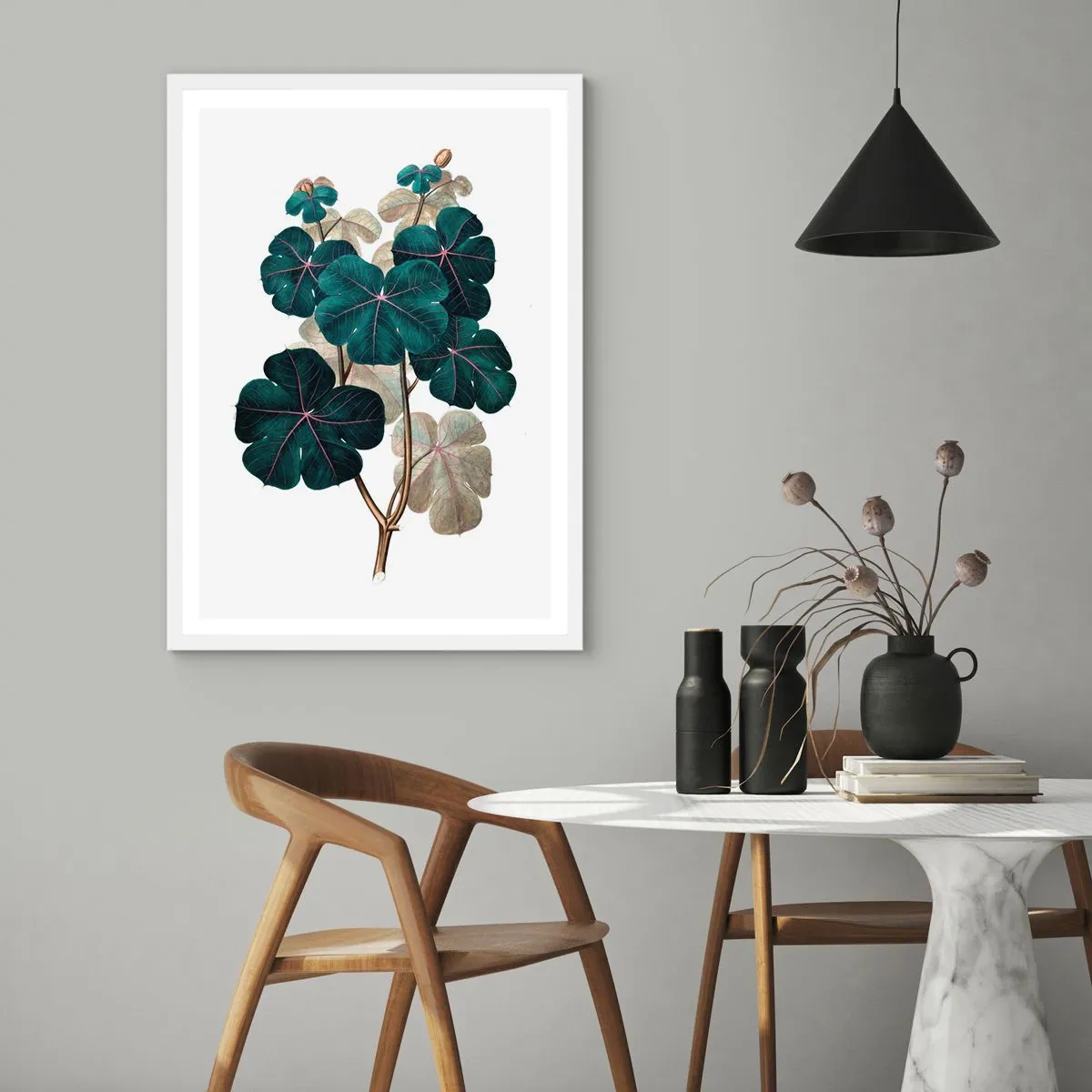 Plakát v bílém rámu - Ze starého herbáře - 50x70 cm