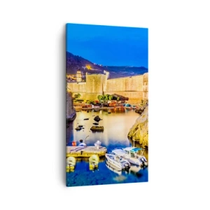 Obraz na plátně - Zářivá noc nad Jadranem - 45x80 cm