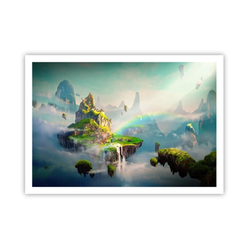 Plakát - Uprostřed nebe - šťastné ostrovy - 100x70 cm