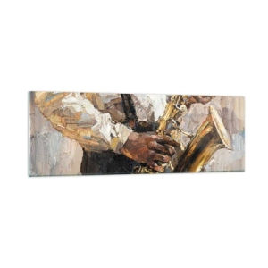 Obraz na skle - Čas na sólovou hru - 90x30 cm