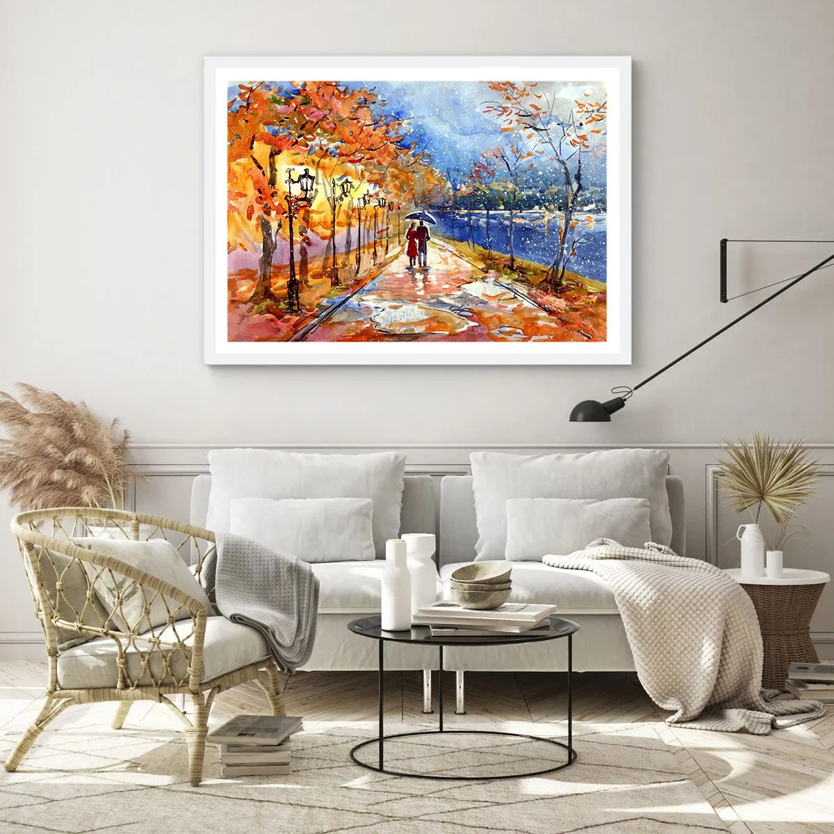 Plakát v bílém rámu - Společně k hranici času - 70x50 cm