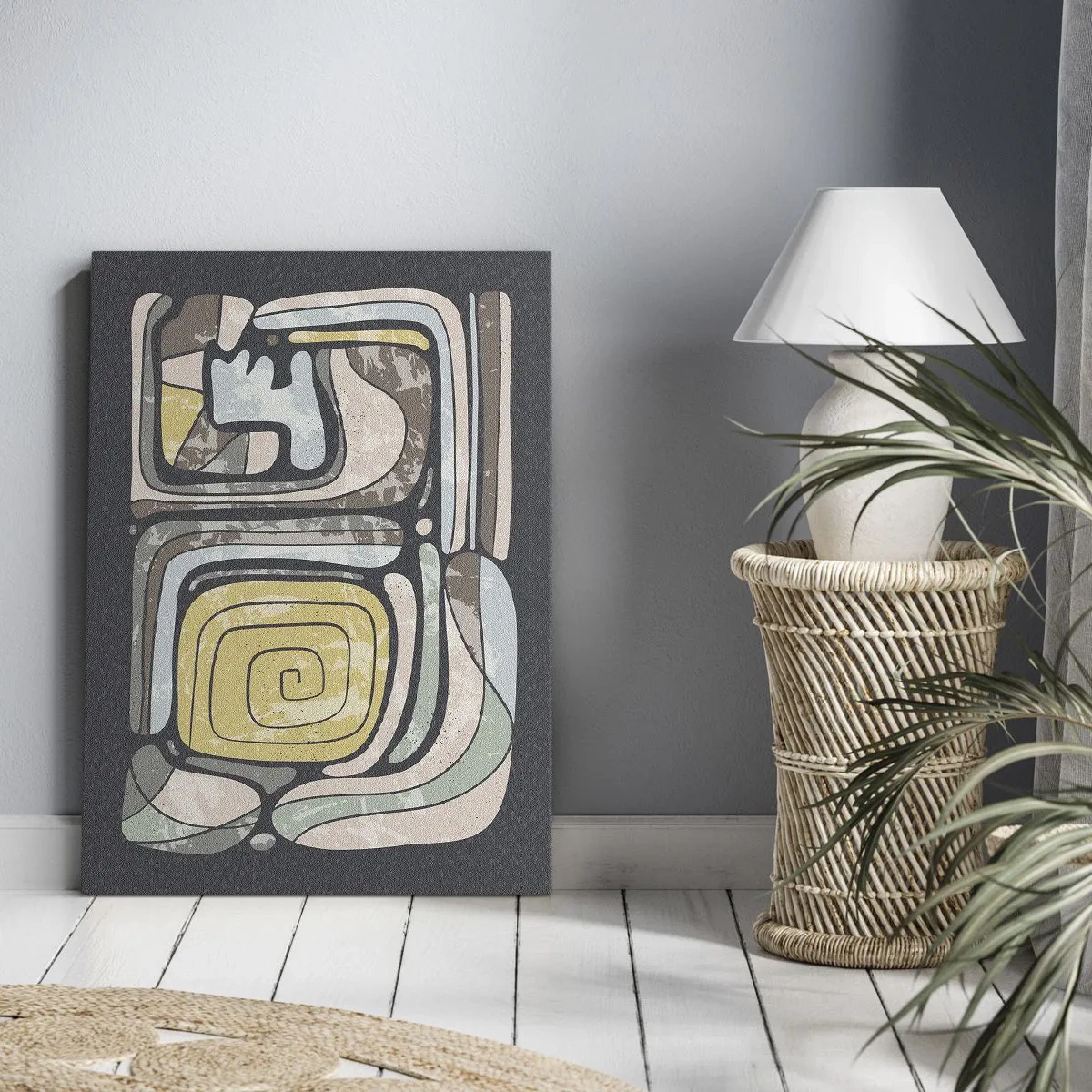 Obraz na plátně - Abstrakce v předkolumbovském duchu - 50x70 cm