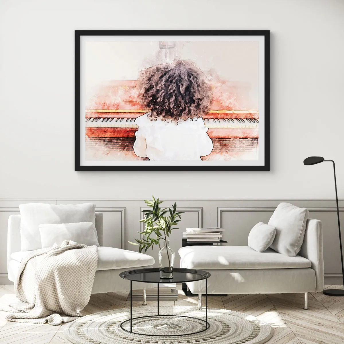 Plakát v černém rámu - V novém světě - 100x70 cm