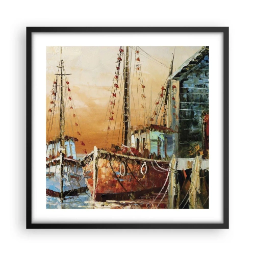 Plakát v černém rámu - Klidný návrat - 50x50 cm