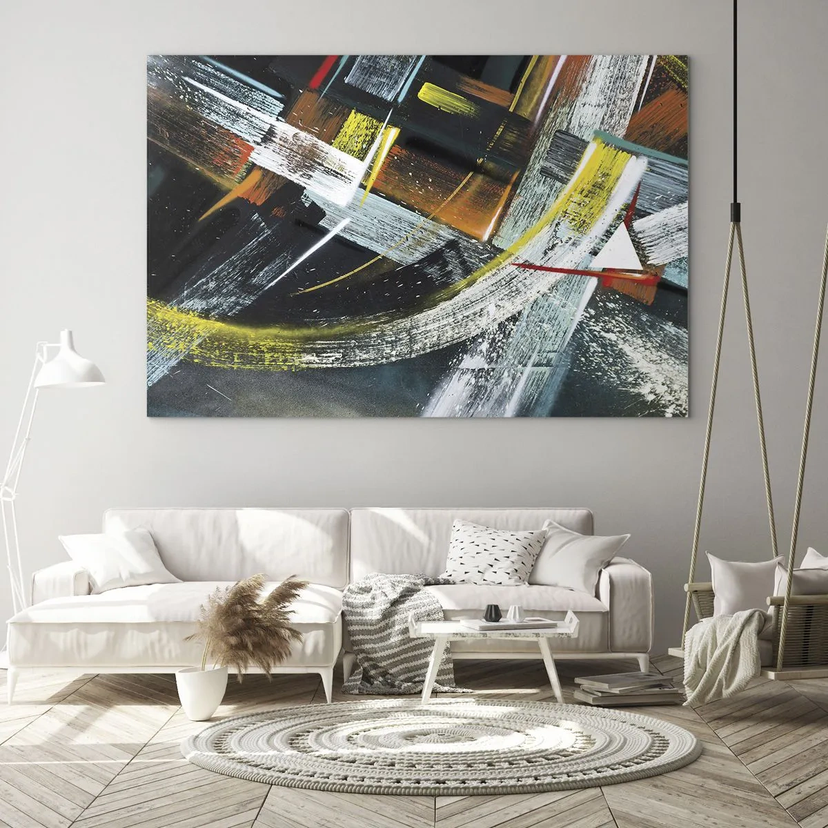 Obraz na skle - Energie pohybu - 100x70 cm