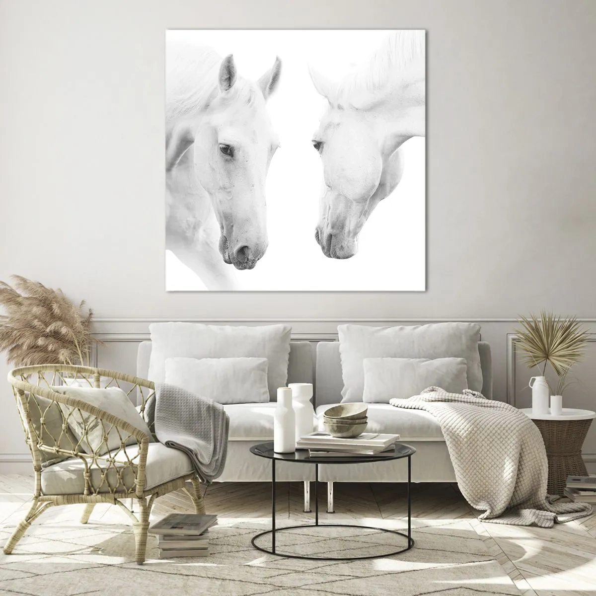 Obraz na skle - Je to přátelství…? - 40x40 cm