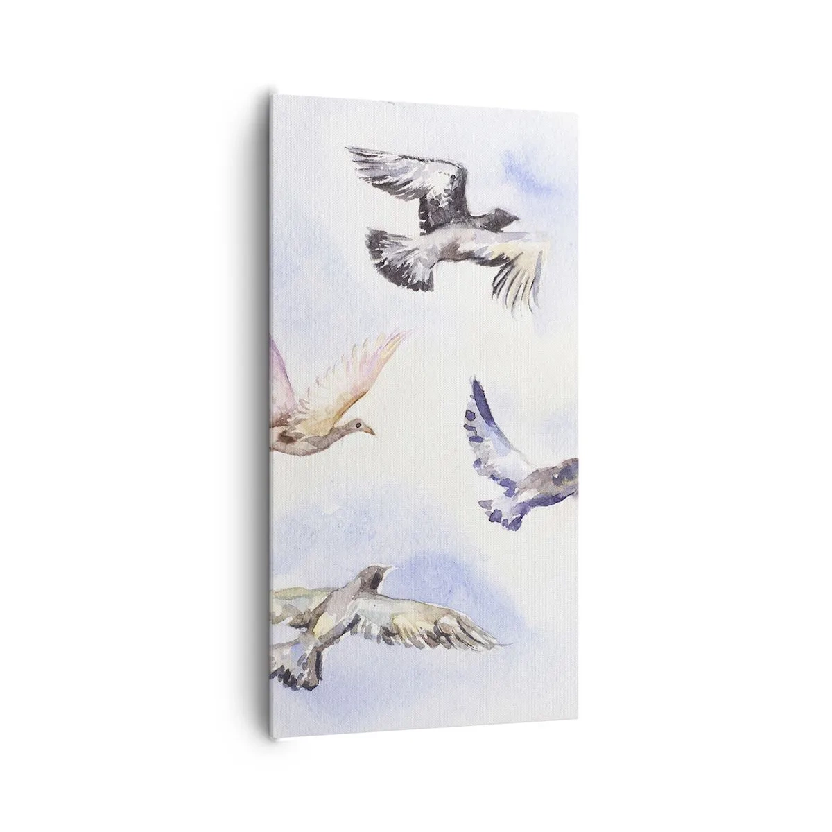 Obraz na plátně - Svoboda v šedé a modré - 65x120 cm