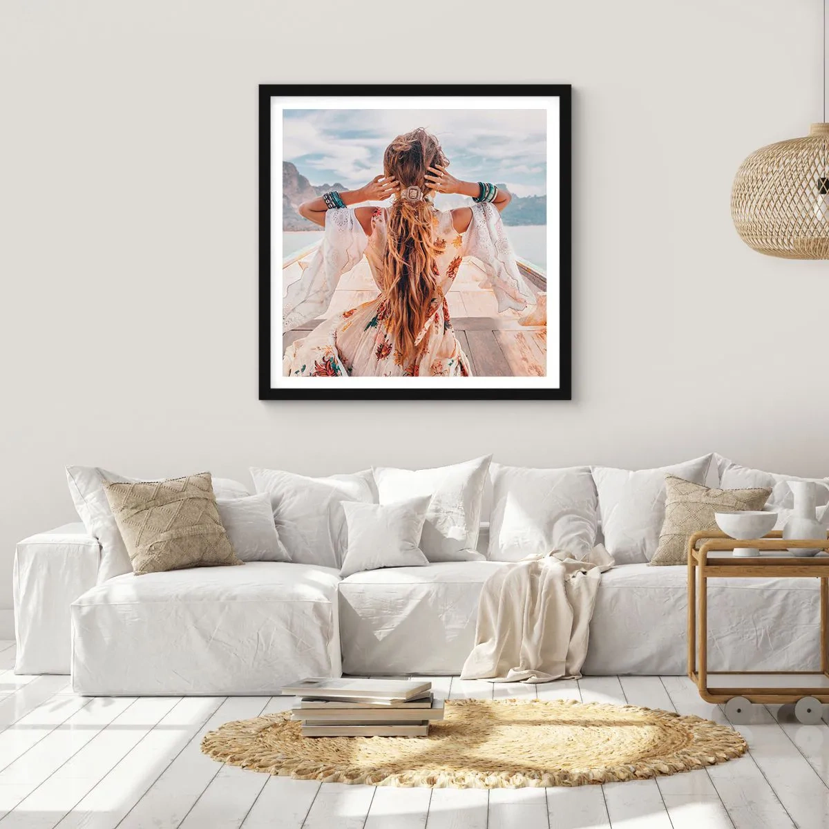 Plakát v černém rámu - Na cestě ke štěstí - 60x60 cm