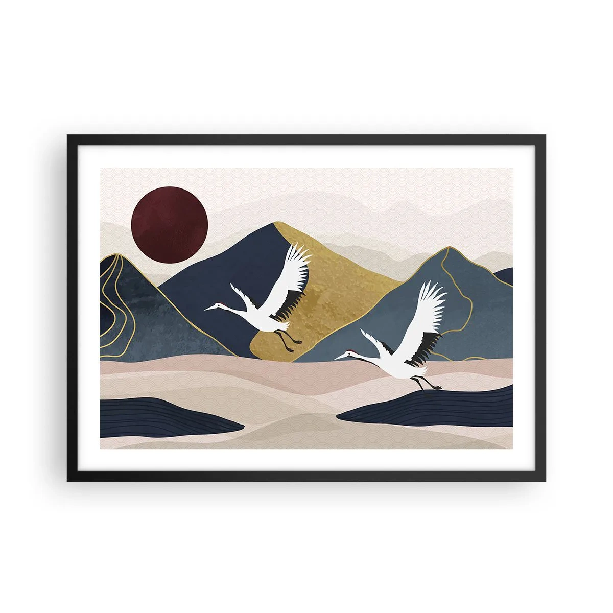 Plakát v černém rámu - Opět uběhl další den - 70x50 cm