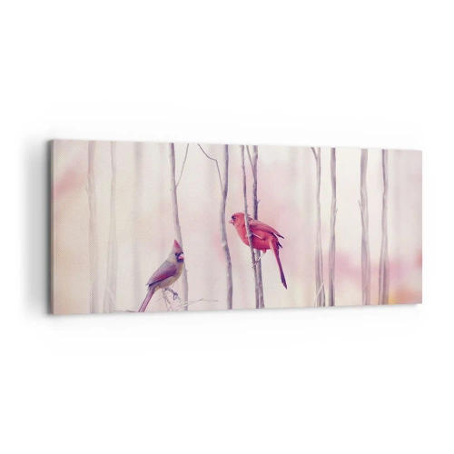 Obraz na plátně - Příběh růžového lesa - 100x40 cm