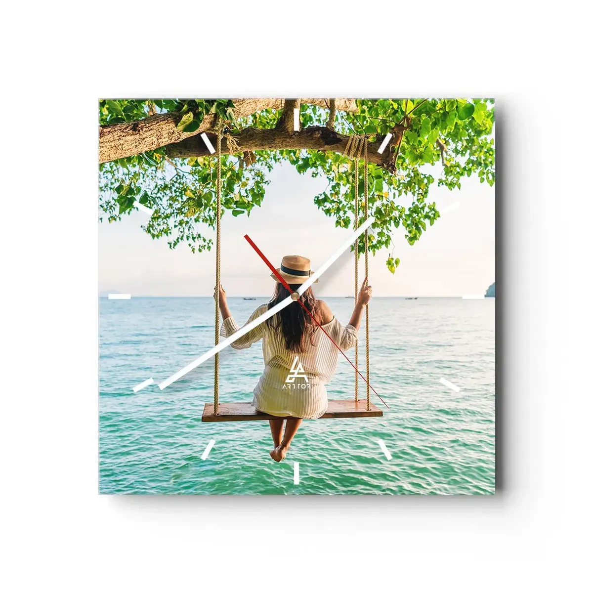 Nástěnné hodiny - Život je krásný - 40x40 cm