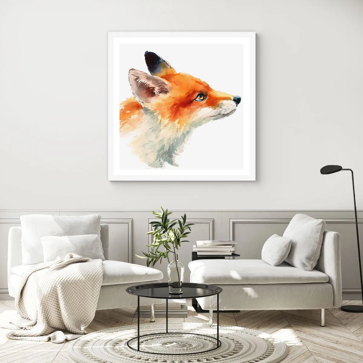 Plakát v bílém rámu - Opatrnosti není nikdy dost - 50x50 cm