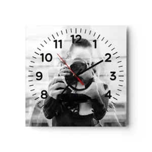 Nástěnné hodiny - Tvůrce a materiál - 30x30 cm