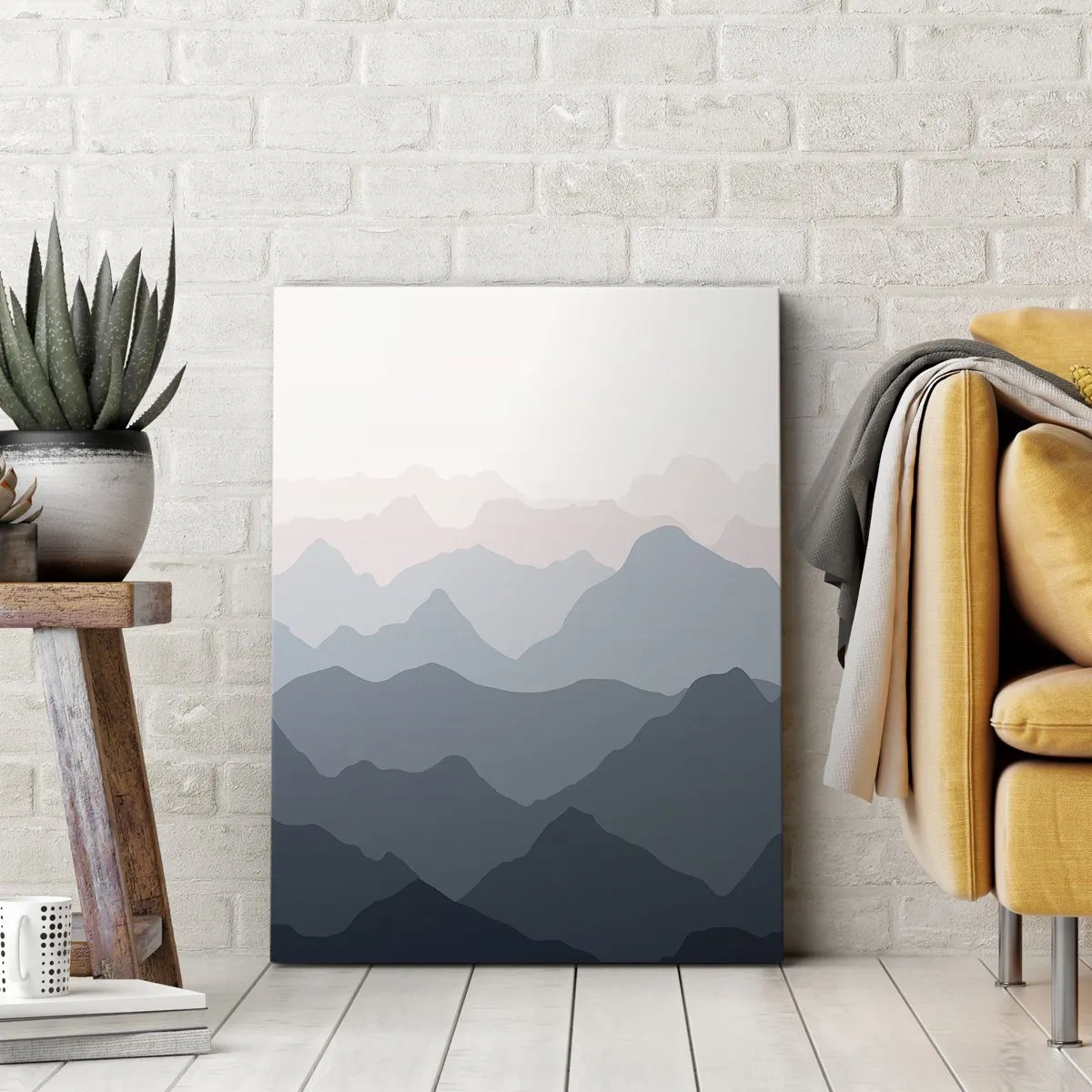 Obraz na plátně - Vlny hor - 45x80 cm