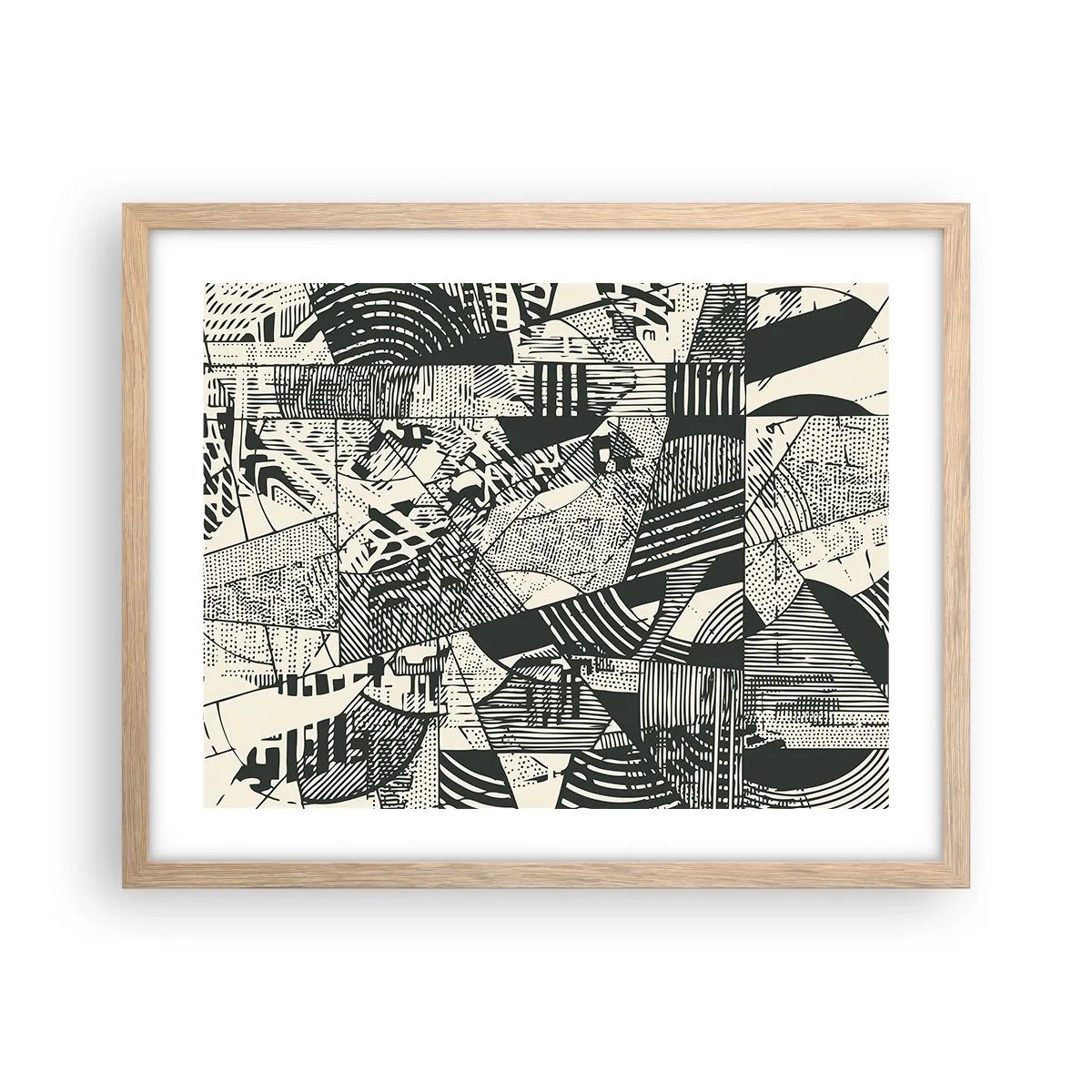 Plakát v rámu světlý dub - Dynamika současnosti - 50x40 cm