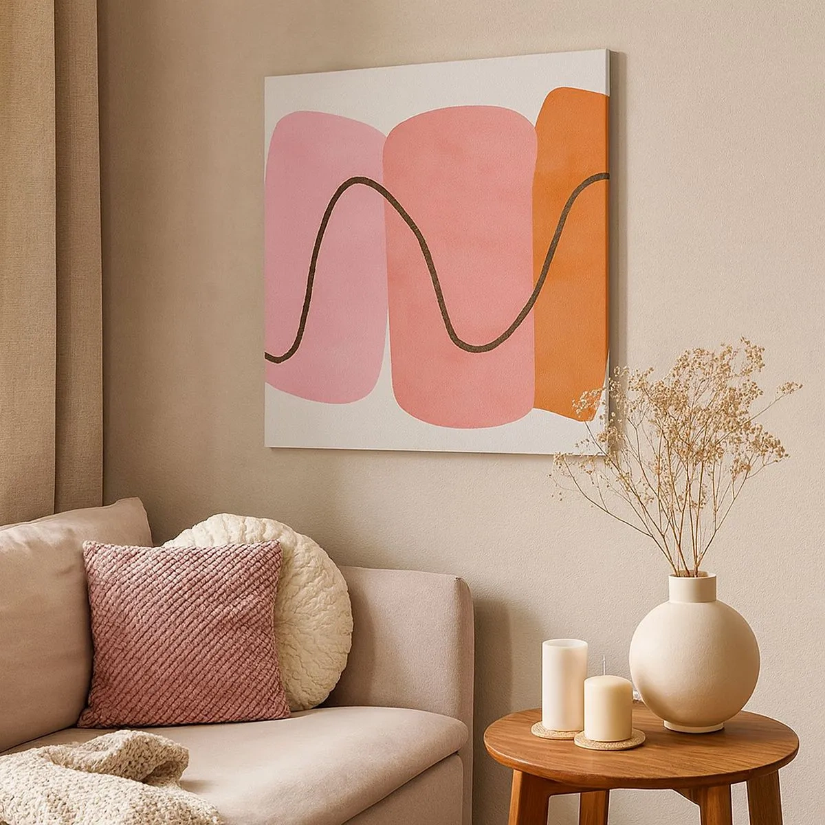 Obraz na plátně - Jemný pohyb forem - 30x30 cm