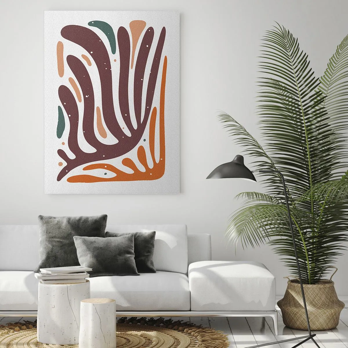 Obraz na skle - Organická a radiální kompozice - 80x120 cm