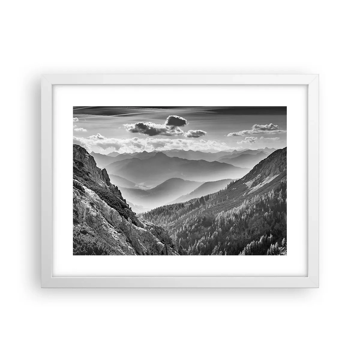 Plakát v bílém rámu - Až k obzoru - 40x30 cm