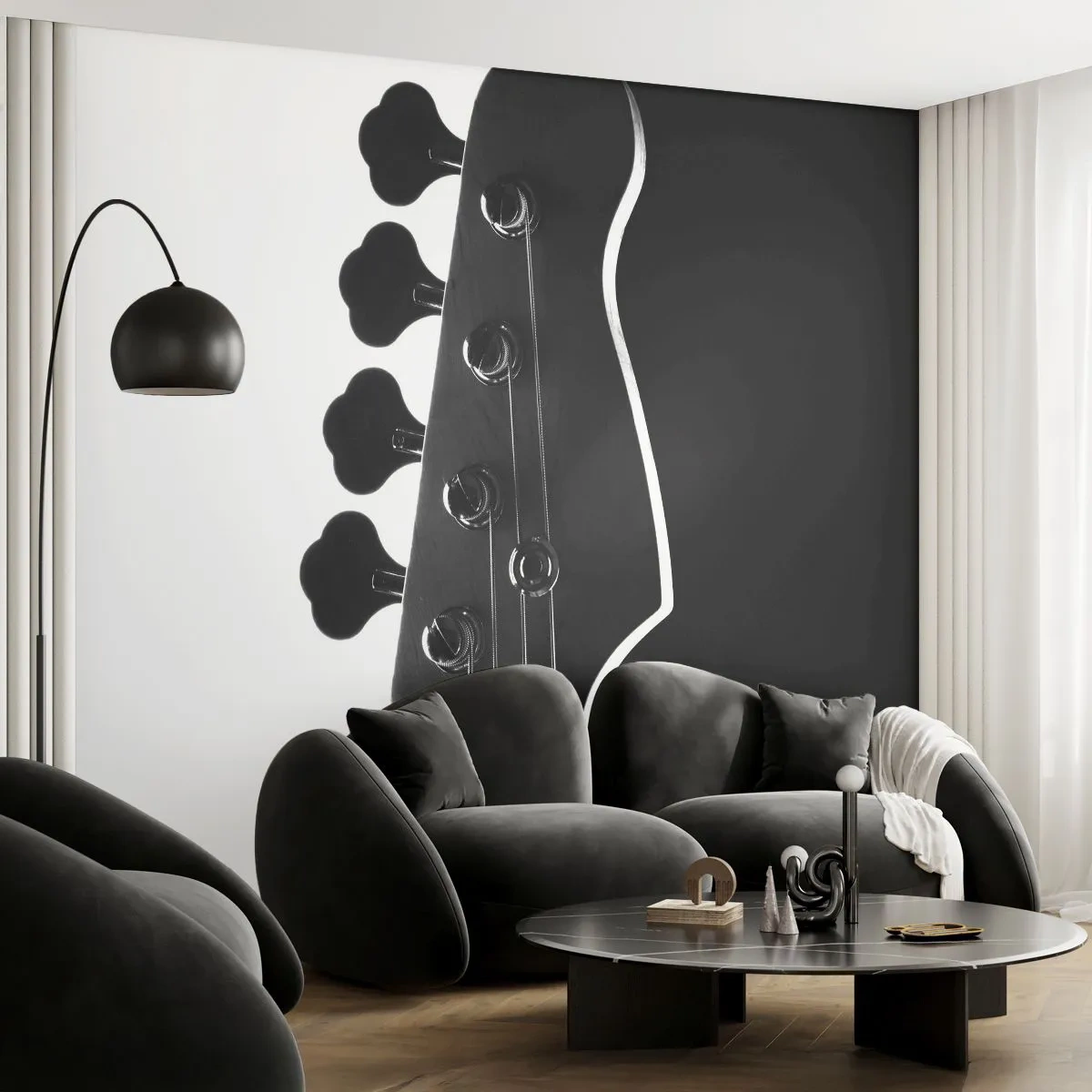 Fototapeta Premium Canvas - Rockové ticho  - Kytara, Hudba, Moderní - 200x140 cm