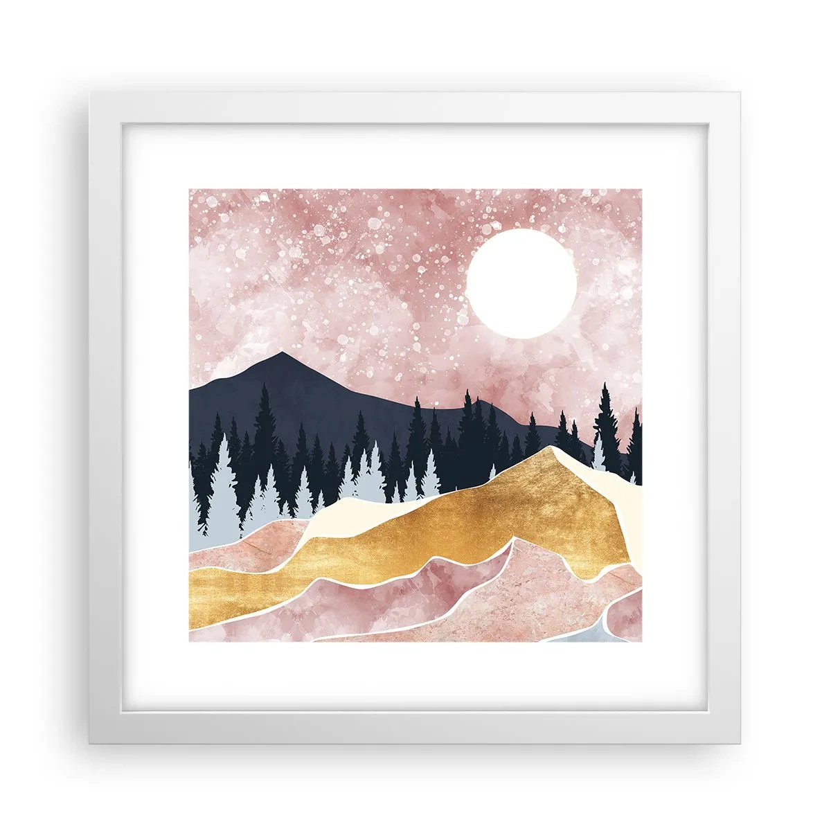 Plakát v bílém rámu - Noční hlídka - 30x30 cm