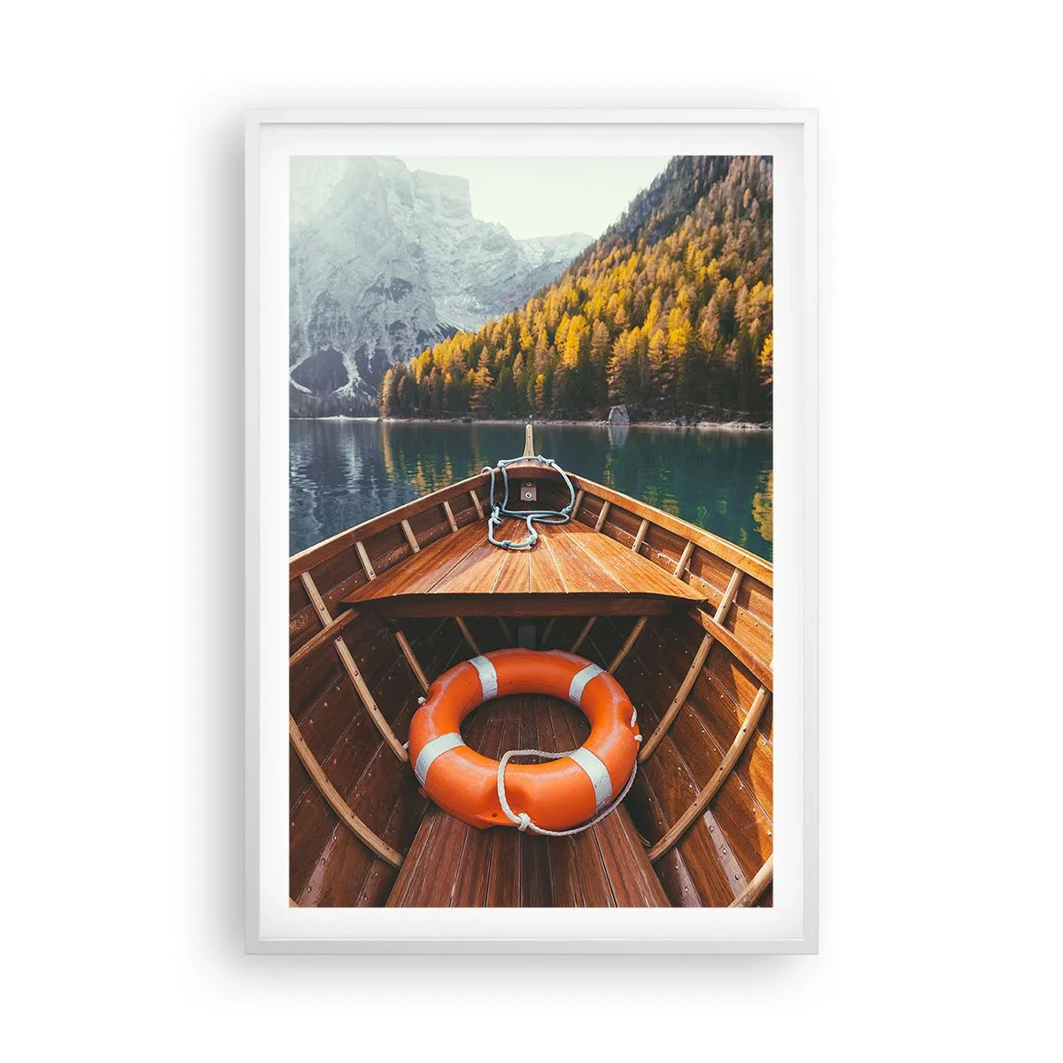 Plakát v bílém rámu - Horská túra - 61x91 cm