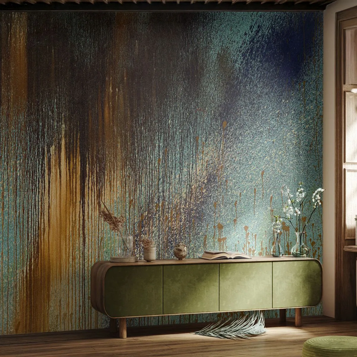 Fototapeta Premium Sand - Nenáhodná barevná kompozice - Abstrakce, Průmyslový, Malovat - 400x280 cm