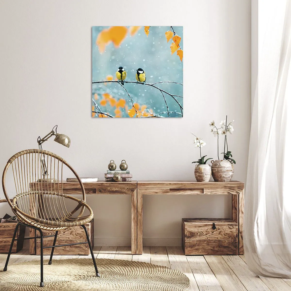Obraz na plátně - Ptačí drby - 60x60 cm
