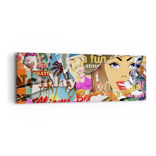 Obraz na plátně - Prázdninové retrospektiva - 90x30 cm