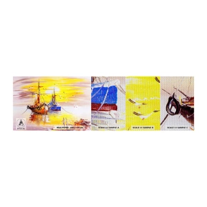 Vzor Fototapety Premium Canvas - Zasloužený odpočinek v přístavu - Rybářská loď, Rybolov, Ptactvo - 100x30 cm