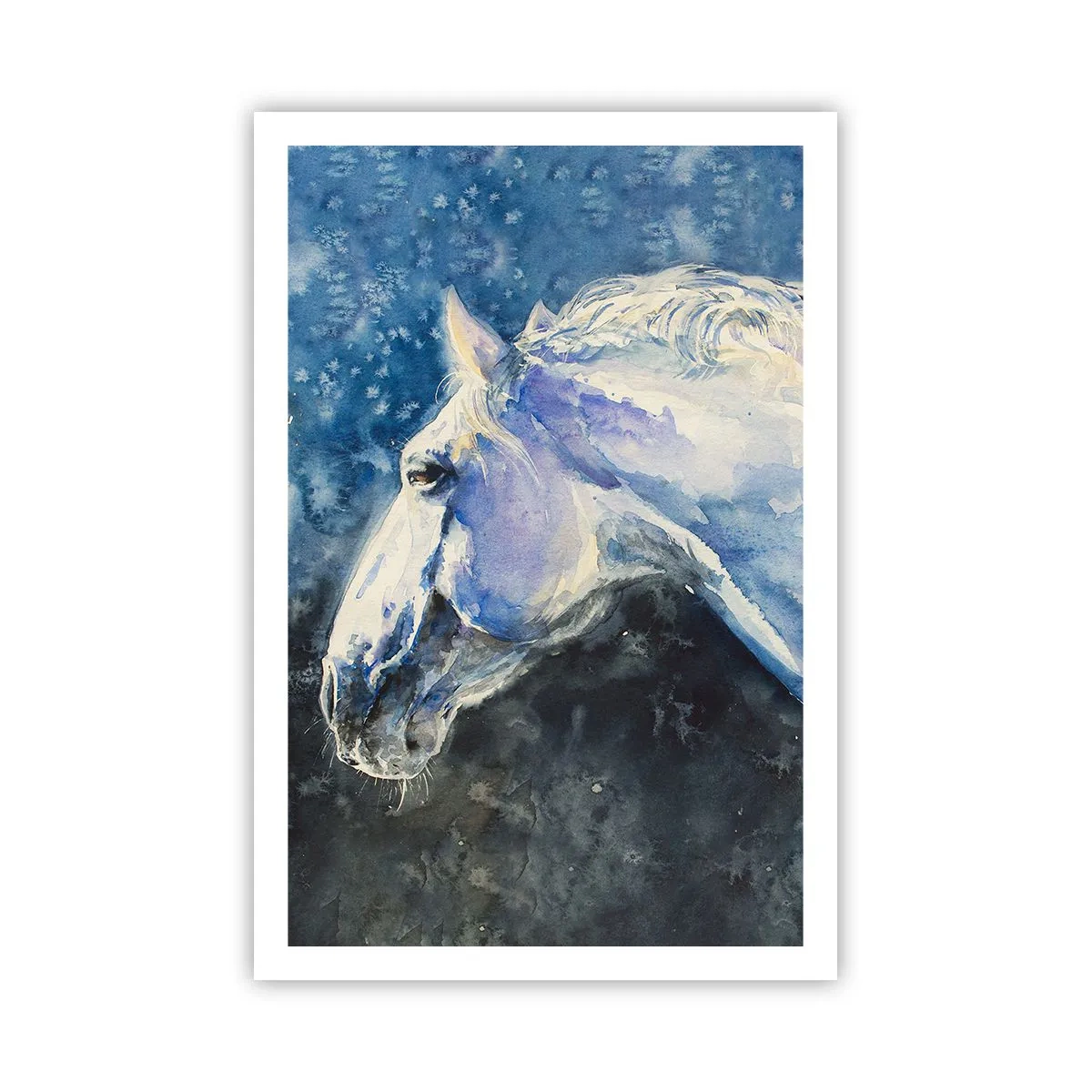Plakát - Portrét v modré záři - 61x91 cm