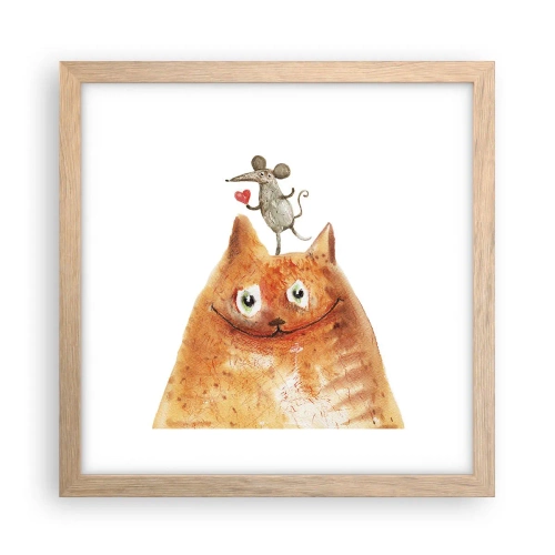 Plakát v rámu světlý dub - Paradoxy lásky - 30x30 cm