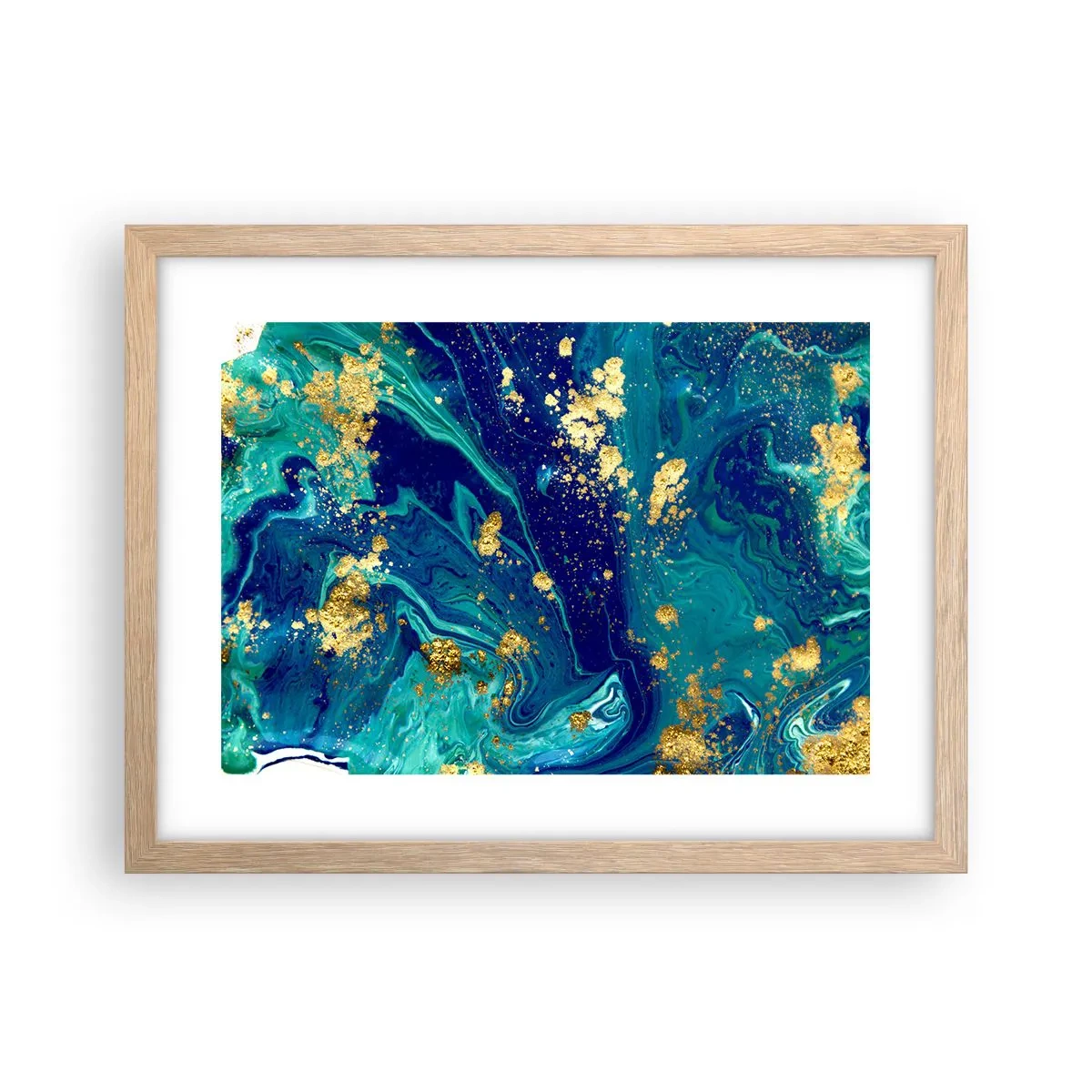 Plakát v rámu světlý dub - Plátky slunce - 40x30 cm