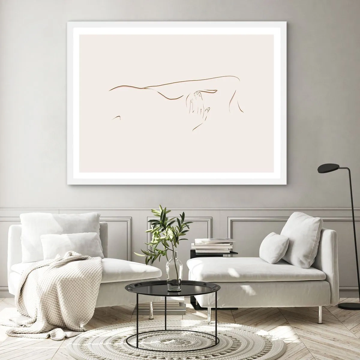 Plakát v bílém rámu - Tvar touhy - 70x50 cm