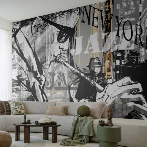 Fototapeta Premium Sand - V rytmu New Yorku - New York, Hudba, Jazz - 200x140 cm