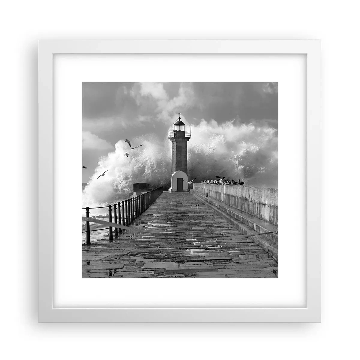 Plakát v bílém rámu - Nebojácná - 30x30 cm