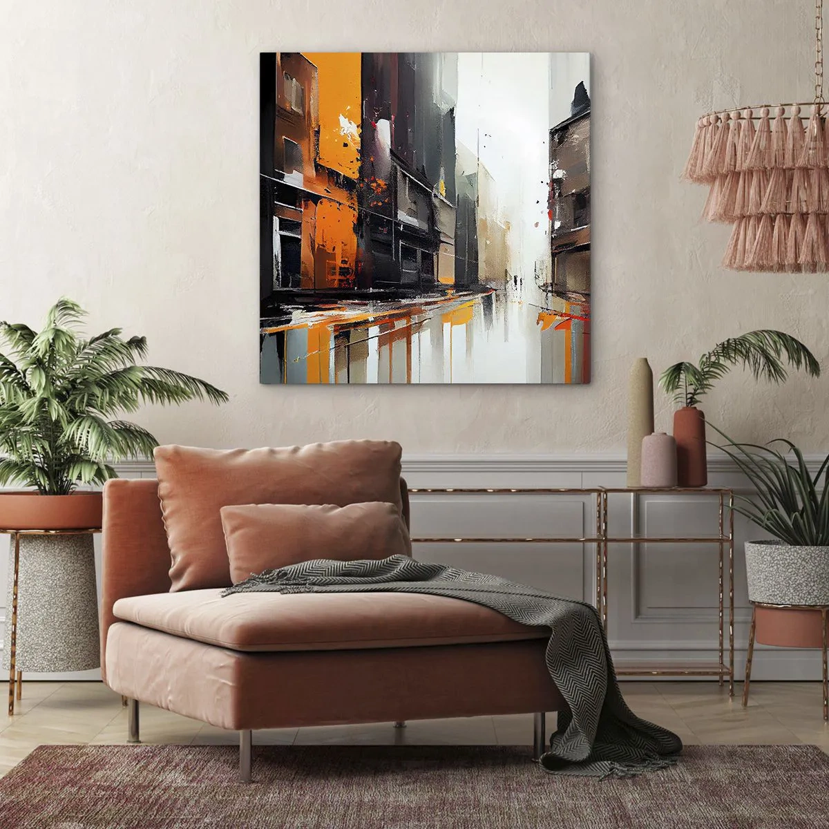 Obraz na plátně - Deštivý den - 70x70 cm