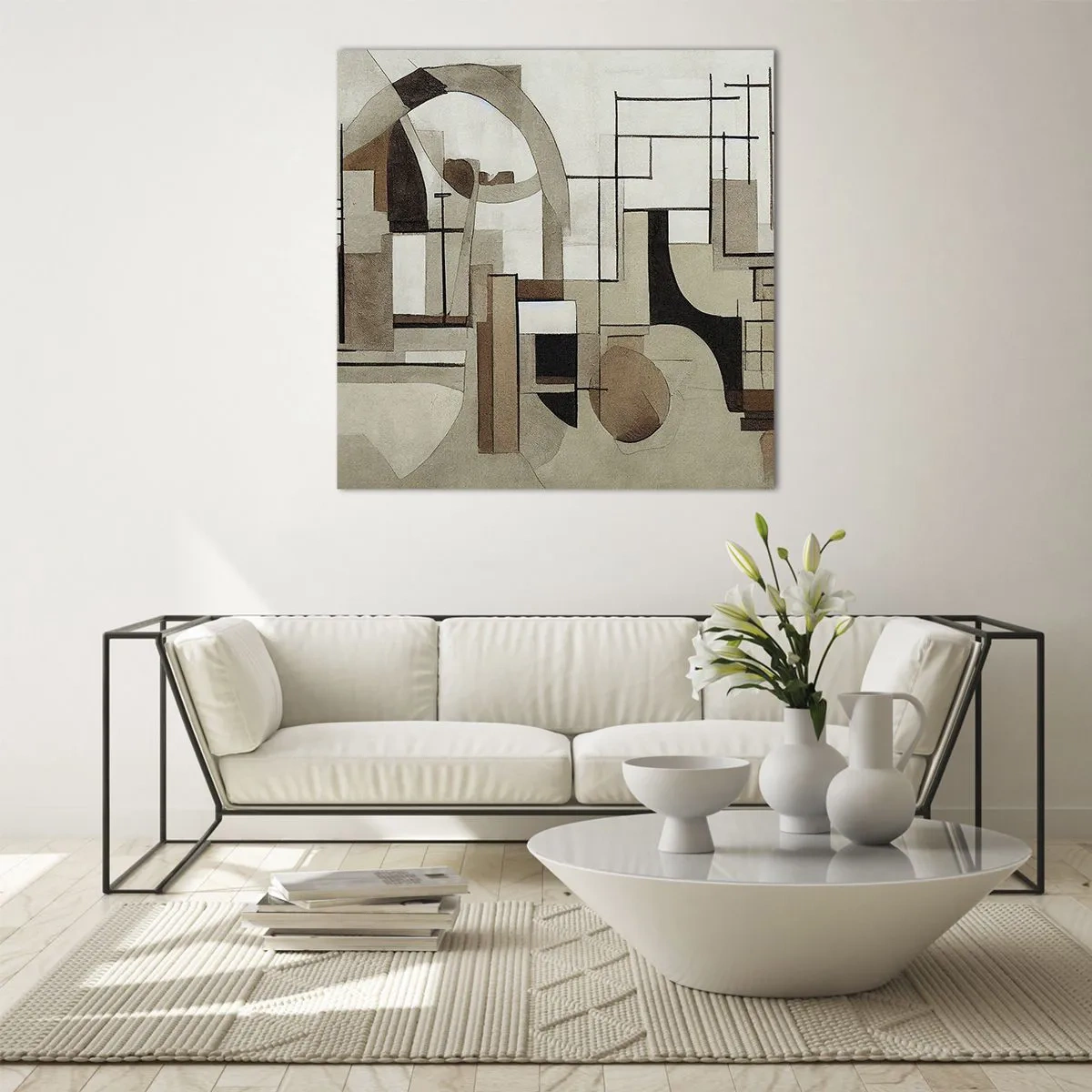 Obraz na skle - Městská krajina 2.0 - 60x60 cm