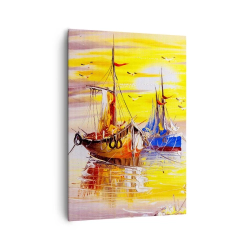 Obraz na plátně - Zasloužený odpočinek v přístavu - 70x100 cm
