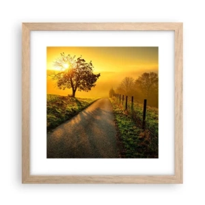 Plakát v rámu světlý dub - Medové odpoledne - 30x30 cm