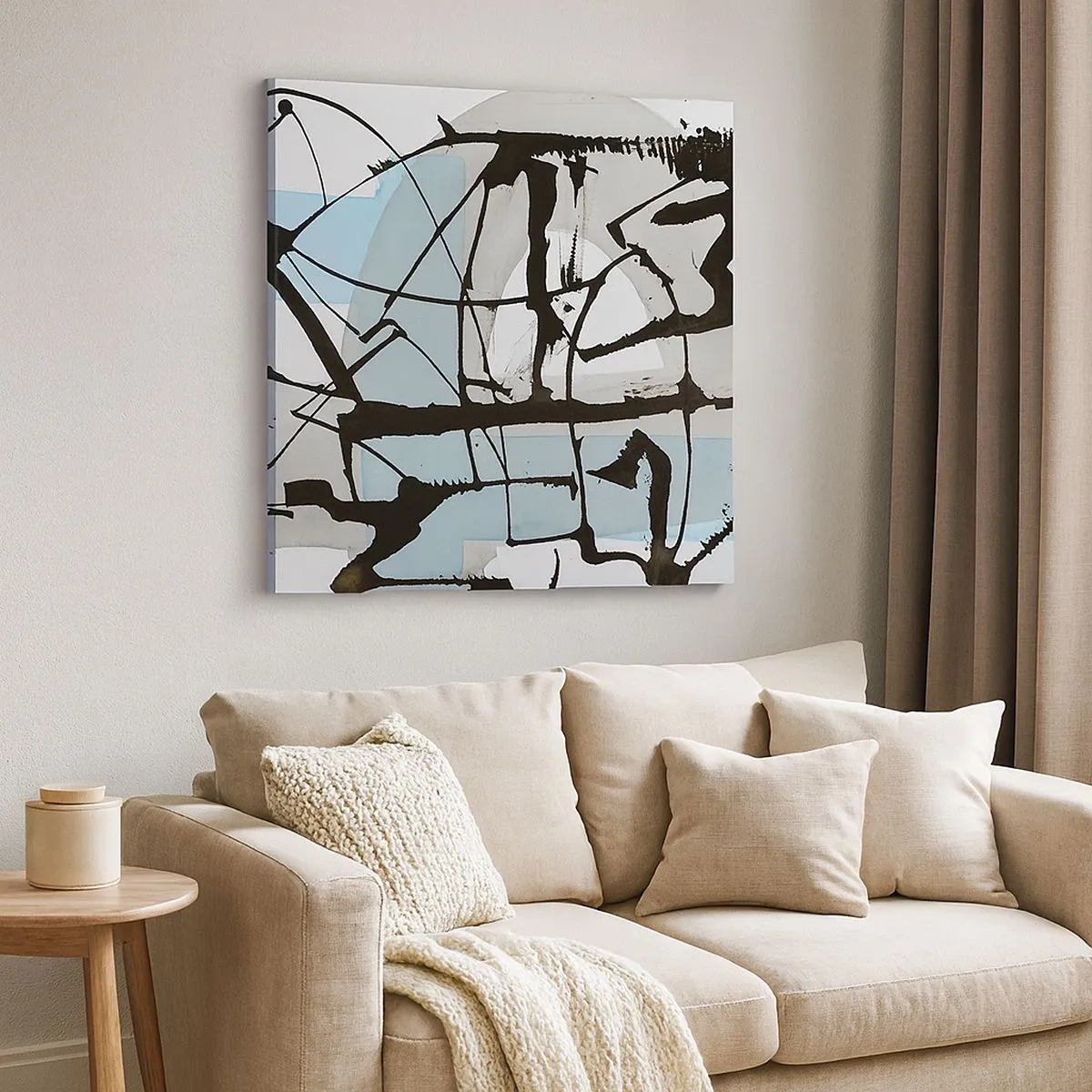 Obraz na plátně - Přesto modrá - 30x30 cm