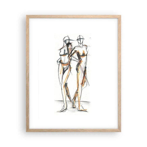 Plakát v rámu světlý dub - Studie šarmu - 40x50 cm