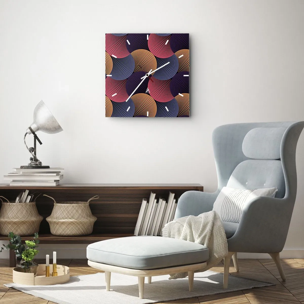 Nástěnné hodiny - V kruhovém rytmu - 40x40 cm