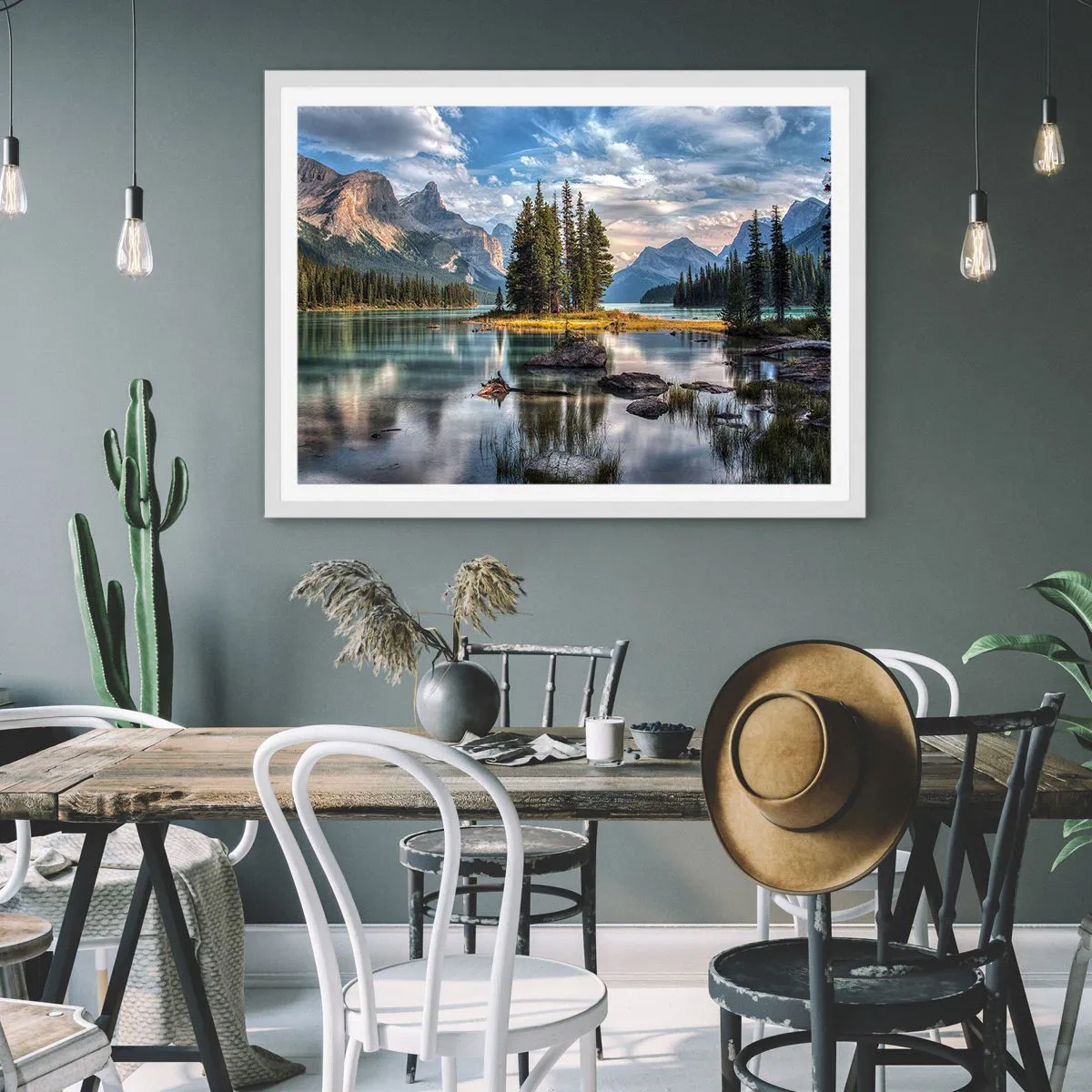 Plakát v bílém rámu - U velké a čisté vody… - 40x30 cm