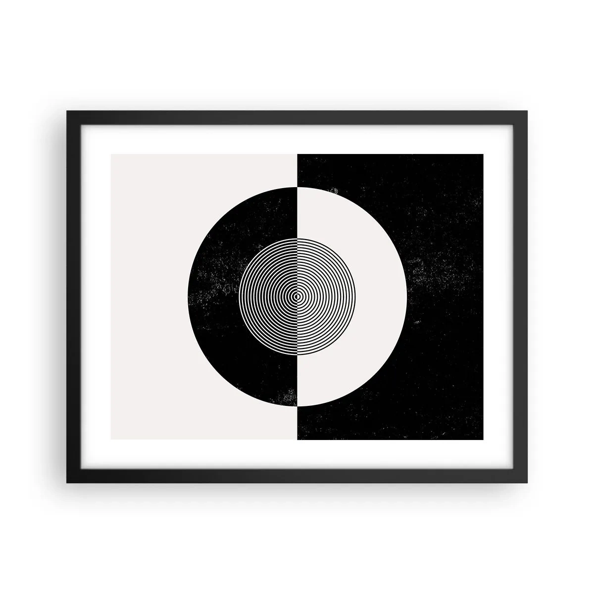 Plakát v černém rámu - Harmonie v černé a bílé - 50x40 cm