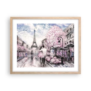 Plakát v rámu světlý dub - Když se zamilovat, tak jenom v… - 50x40 cm