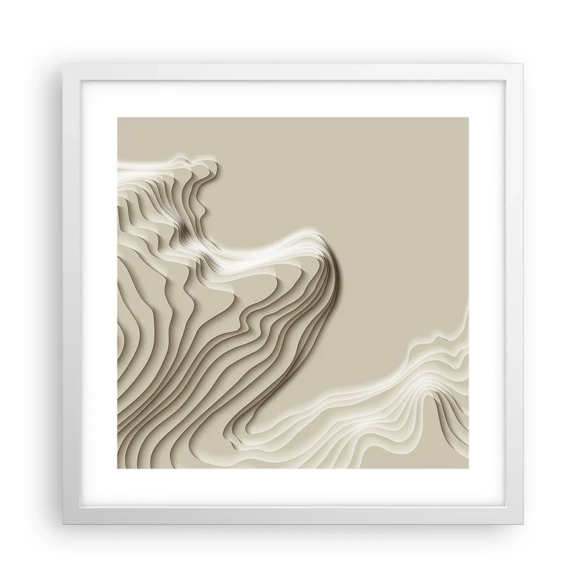 Plakát v bílém rámu - Topografie umění - 40x40 cm