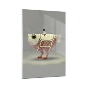 Obraz na skle - Rybí jezdec - 50x70 cm