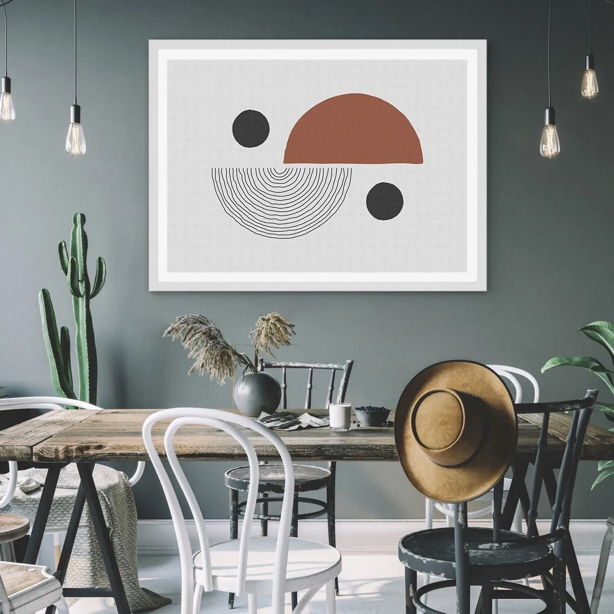 Plakát v bílém rámu - Dokonalost kruhu - 70x50 cm