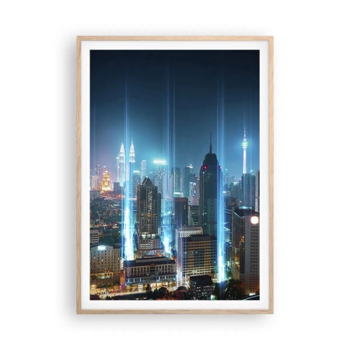 Plakát v rámu světlý dub - Berlinským způsobem do nebe - 70x100 cm